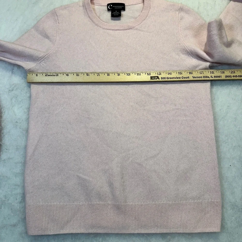 C by Bloomingdale's‎ Cashmere Sweater Women Small Pink Crewneck Classic Luxury